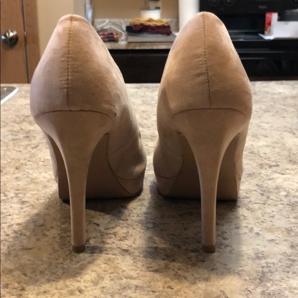 Maurices Nude Suede Heels - Picture 4 of 4